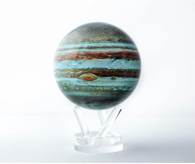 MOVA Jupiter Globe 4.5” – Solar-Powered Rotating Planet Display for Desk or Shelf