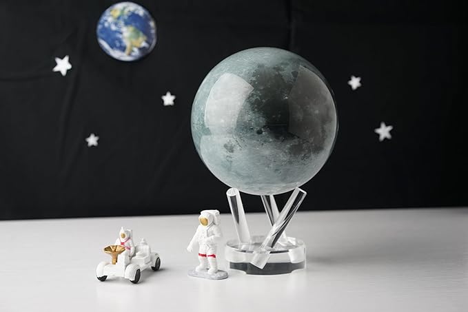 MOVA Green and Gold + Moon Globe Bundle – 8.5" & 4.5" Solar-Powered Rotating Globes