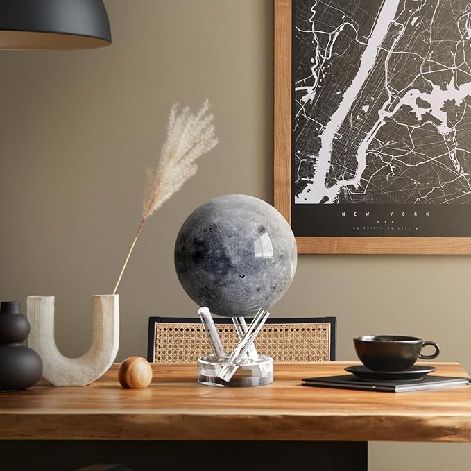 MOVA Green and Gold + Moon Globe Bundle – 8.5" & 4.5" Solar-Powered Rotating Globes