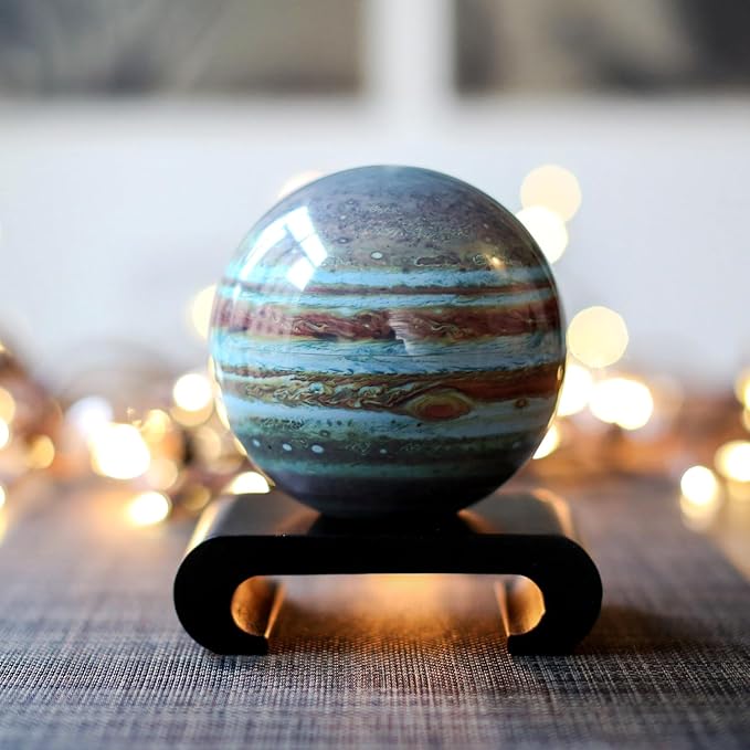 MOVA Jupiter Globe 4.5” – Solar-Powered Rotating Planet Display for Desk or Shelf