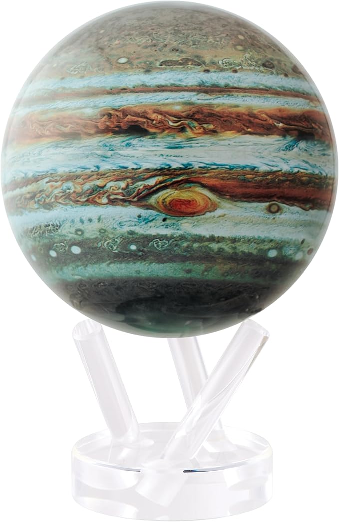 MOVA Jupiter Globe 4.5” – Solar-Powered Rotating Planet Display for Desk or Shelf