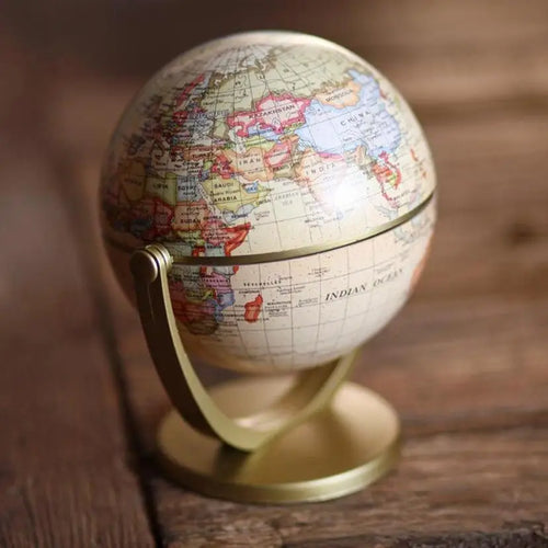 English Version Globe Ornament Rotating World Globe Desktop Ornaments Geography Teaching Learning Tool School Office Supplies
